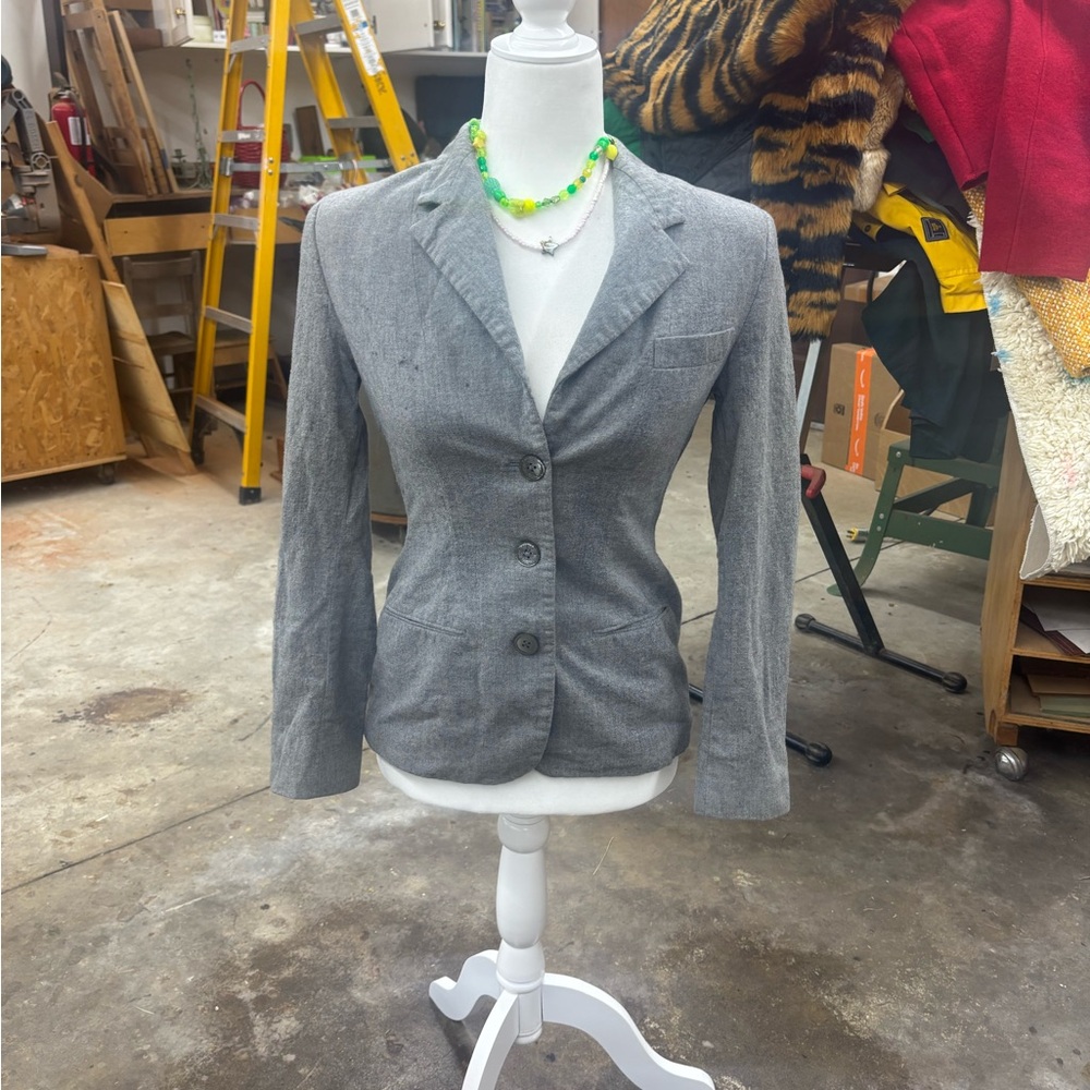Women's Gray Blazer Jacket